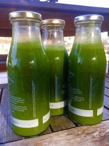 My just-made green smoothies (3 x 500ml) will go straight to the fridge!